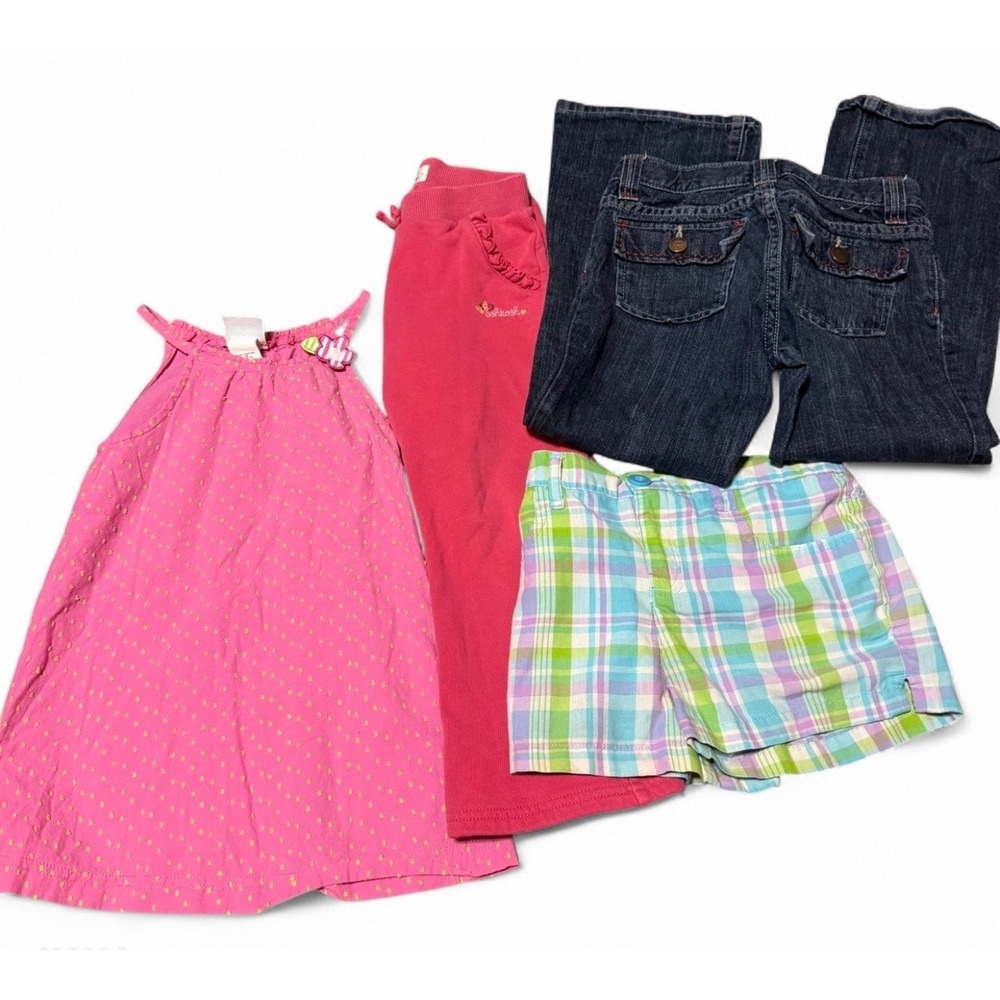 Girls Size 3/4/5 Clothing Lot OshKosh Gap Dress Jeans Shorts Outfit Bundle